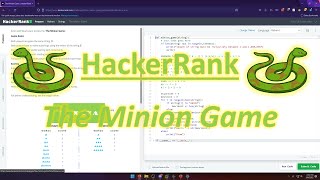 HackerRank (Python): The Minion Game