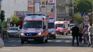 50 karetek na sygnale/50 ambulances responding - Parada karetek ulicami Raciborza 30.09.2012