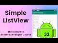 Simple ListView in Android Studio | Android Tutorial #32