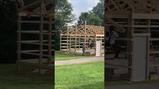 Amish Accident Building a Barn