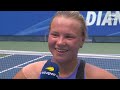 diana shnaider on court interview 2024 us open round 3