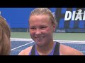 diana shnaider on court interview 2024 us open round 3