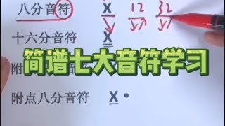 5，零基础学简谱，老师详细讲解简谱构成的七大类型音符的学习