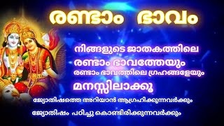 രണ്ടാം ഭാവ ഫലങ്ങൾ. രണ്ടാം ഭാവത്തിൽ ഗ്രഹങ്ങൾ നിന്നാൽ. #astrology #malayalam #vedicastrology