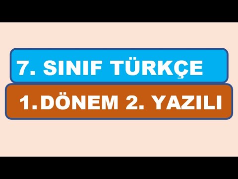 7. Sınıf Türkçe 1. Dönem 2. Yazılı Soruları - YouTube