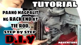 paano mag palit ng RACK END at TIE ROD | mitsubishi adventure / Tireman's Legacy