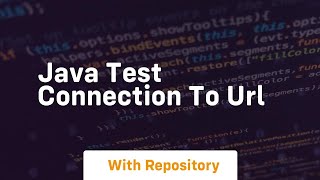 java test connection to url