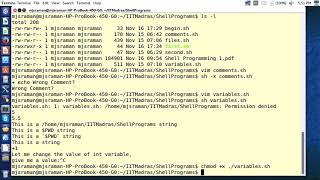 Lecture 28 Introduction to Shell Comments and Variables by NPTEL IIT MADRAS