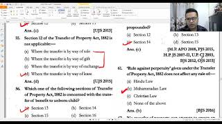 Lecture-12 MCQ of Transfer of Property Act from Section 1 to 53A