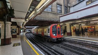 London Underground S8 Stock departs Baker Street - Sunday 19th January 2025