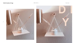 DIY Urban Outfitters Hanging Wood Shelves | Daiso Hack!