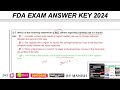 fda exam answer key fda exam 2024 paper solution analytical chemist paper solution