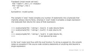 PYTHON : What's the difference between eval, exec, and compile?