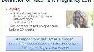 Recurrent Pregnancy Loss The NEW Bottom Line