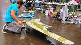 AMAZING RC LIGHTWEIGHT 700 GRAM HORTEN IX HO-229 SCALE 1:7 MODEL AIRPLANE INDOOR FLIGHT DEMO