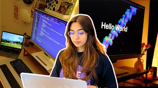 [✨coding vlog✨] 6 hours frontend marathon: 3d web design, text animations \u0026 more