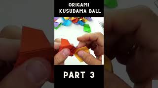 Origami Kusudama Ball Tutorial 🌸🔮 How to Fold a Beautiful Paper Sphere Part 3