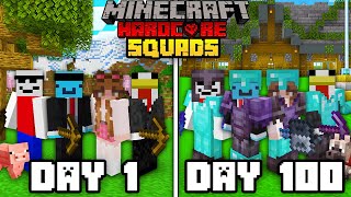 We Survived 100 Days in Minecraft Hardcore... SQUADS!