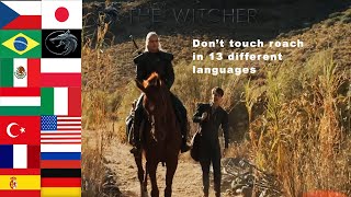 The Witcher "Don’t touch roach" in 13 different languages