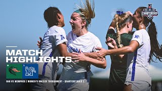 Game Highlights: 2023 American Women's Soccer Championship Quarterfinals | UAB vs Memphis 10/31/23