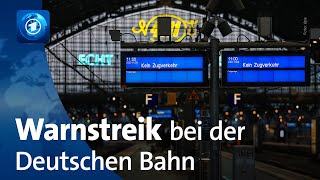 Zugverkehr eingestellt: Warnstreik bei der Deutschen Bahn