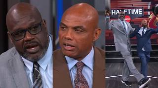 Shaq says Harden has disappeared like usual & Chuck says Cavs have quit 😳