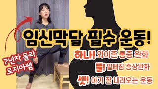 #280 임신막달 추천운동 | 임산부 치골통, 임신막달 와이존 통증완화 !