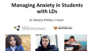 Webinar Recording: Managing Anxiety in Students with Learning Disabilities