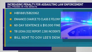 Bill increasing penalty for assaulting law enforcement passes in TN Senate