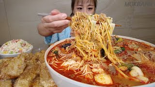 SUB) 마라탕은 매워야 제맛🌶 마라탕조합의 정석 Ft.꿔바로우 볶음밥 먹방 Spicy Malatang Noodles Guobaorou REAL SOUND ASMR MUKBANG