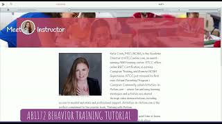 AB1172 Compliance: Easy Sign-Up \u0026 Training Guide [California Behavior Training] www.ab1172.com