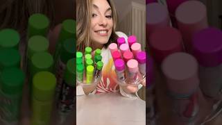 Elphaba vs Glinda pink and green color lip balm!  #lipbalm #makeup