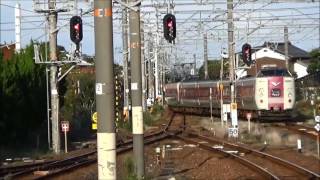 西出雲駅　381系回送列車発車