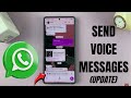How To Send Voice Messages On Whatsapp (NEW UPDATE)