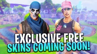 two free exclusive skins coming soon - fortnite new free skins
