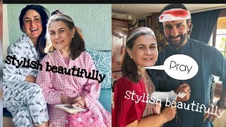 Saif ali khan first wife Amrita singh happy moments with Saif kareena kapoor at home after many year