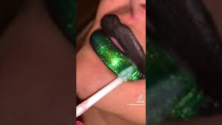 MAKEUP CHROME AND GLITTER GREEN GLOSS CRAZY BIGLOVER 360° 🪷