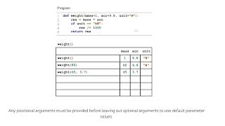 Using default parameter values; ch 6, video 14