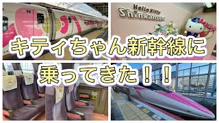 【女ひとり旅】新大阪→岡山 キティちゃん新幹線のこだま851号に乗車【どこでもきっぷ】