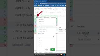 Filter by colour with google sheets