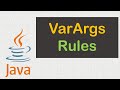 Rules of Java Varargs | Variable Argument