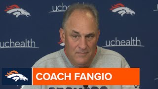 Coach Fangio evaluates initial 53-man roster