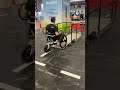 Mountain Trike all terrain wheelchair making the test track at Naidex look easy