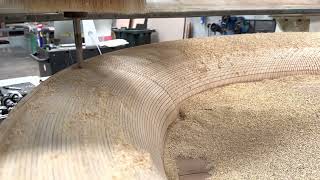 CNC Router machining 200x200 curved arch.