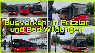 Bus | Busverkehr in Fritzlar und Bad Wildungen am 1.9.2023 [DE] [4K]