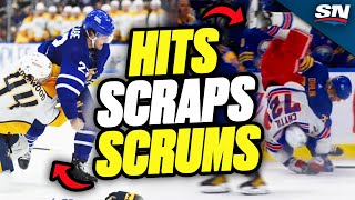 13 Minutes Of Hits, Scraps and Scrums | 2023-24 NHL Highlights