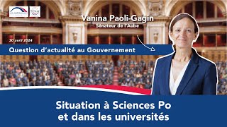 Vanina Paoli-Gagin  - QAG : Situation à Sciences Po