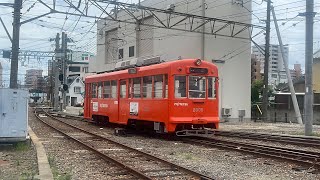 伊予鉄道モハ2000形2005 古町車庫入れ替え作業