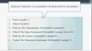 Insightful Learning Theory