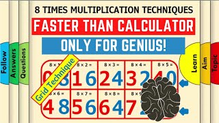 How to remember the 8 times table - easy to remember | Beat the Calculator - #8